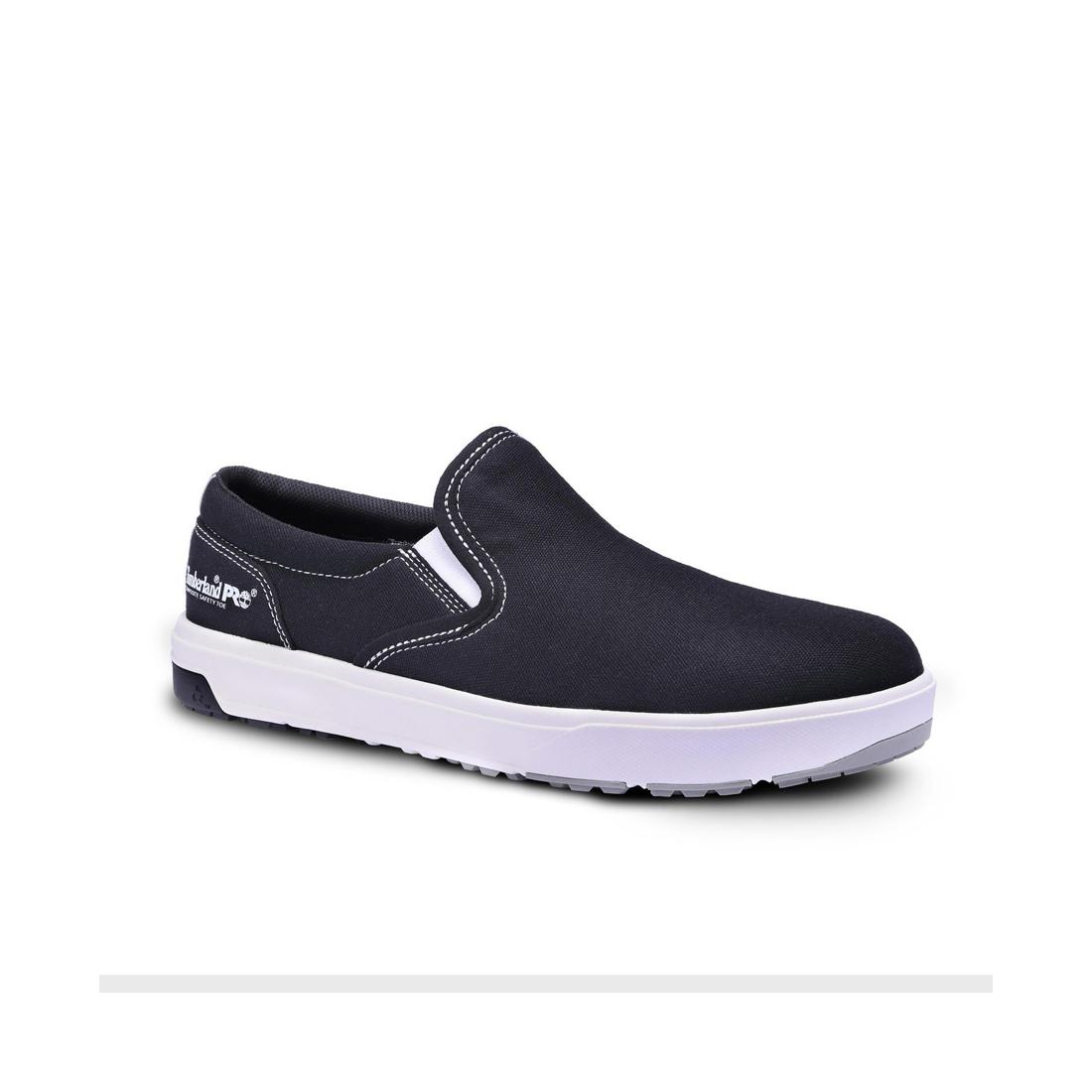 Timberland Pro Berkley Slip-on Composite-Toe Work Shoe Black Medial View