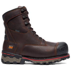 Timberland Pro Boondock 8 Inch Composite-Toe Waterproof Ins 1000G Work Boot Brown Profile View