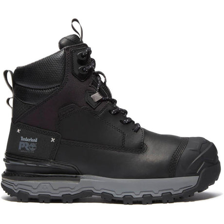 Timberland Pro Boondock Ultralight Waterproof Composite Toe Work Boots – Black with Grey Profile View