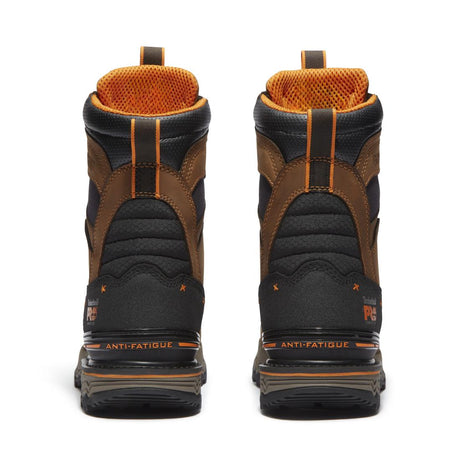 Timberland Pro Boondock Ultralight Waterproof Composite Toe Pull On Work Boots – Medium Brown Heel-Back View