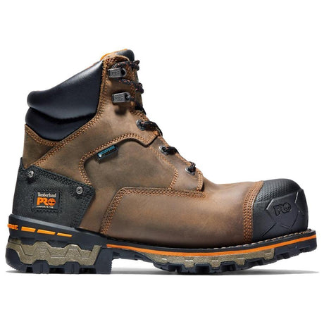 Timberland Pro Boondock 6 Inch Composite-Toe Waterproof Work Boot Brown Profile View