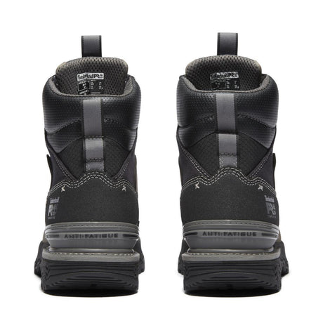 Timberland Pro Boondock Ultralight Waterproof Composite Toe Work Boots Grey Heel-Back View