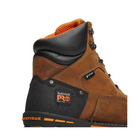 Timberland Pro Boondock 6 Inch Soft-Toe Waterproof Boot Brown Angled View
