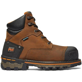 Timberland Pro Boondock 6 Inch Soft-Toe Waterproof Boot Brown Profile View