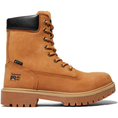 Timberland Pro Direct Attach 8 Inch Soft-Toe Boot Waterproof Boot Wheat Profile View
