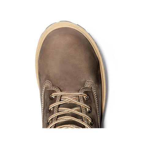 Timberland Pro Women's Direct Attach 6 Inch Steel-Toe Waterproof Work Boot Brown Angled View