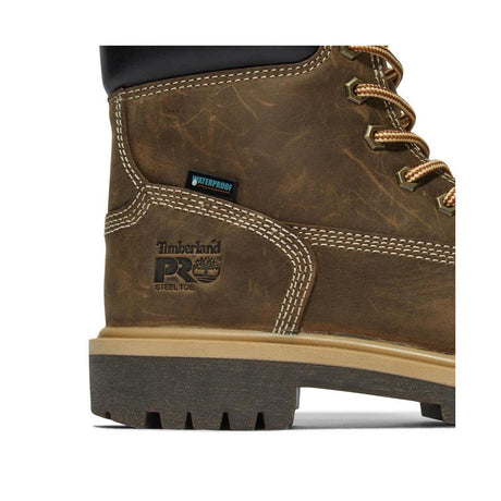 Timberland Pro Women's Direct Attach 6 Inch Steel-Toe Waterproof Work Boot Brown View