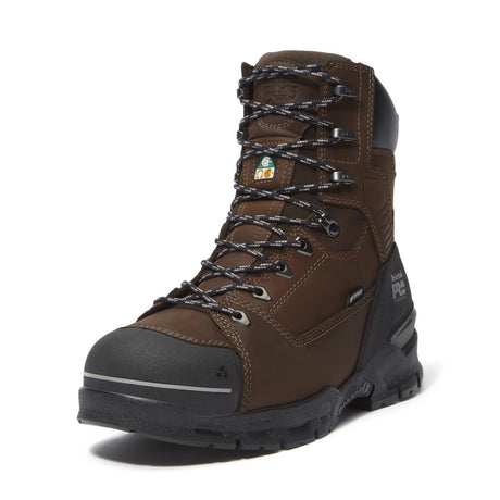 Timberland Pro Endurance EV Waterproof CSA Composite Toe INS Work Boots – Medium Brown Angled View