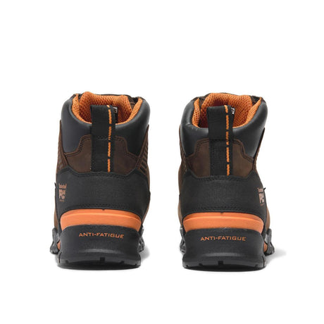 Timberland Pro Endurance Ev 6 Inch Composite-Toe Waterproof Work Boot Brown Heel-Back View