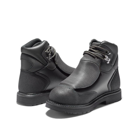Timberland Pro External Met Guard 6 Inch Steel-Toe Work Boot Black Heel-Back View