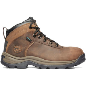 Timberland Pro Flume Steel-Toe Waterproof Hiker Work Boot Brown Profile View