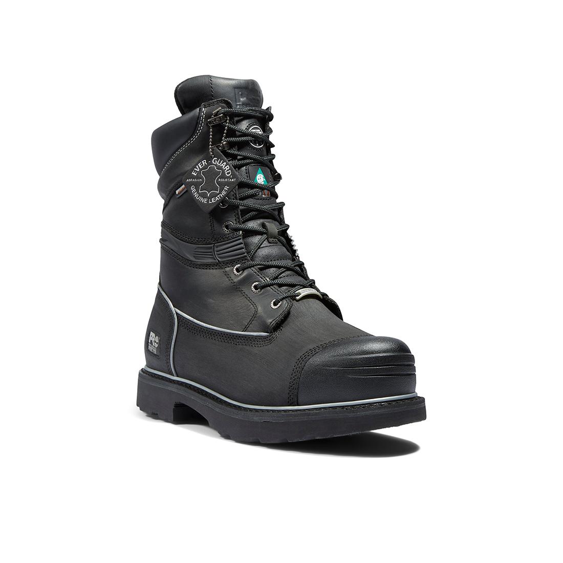 Timberland Pro Gravel Pit Img 10-Inch Waterproof Met Guard Steel-Toe Work Boot Sp Ins 400G Black Medial View