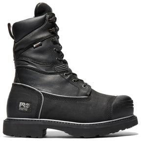 Timberland Pro Gravel Pit Img 10-Inch Waterproof Met Guard Steel-Toe Work Boot Sp Ins 400G Black Profile View