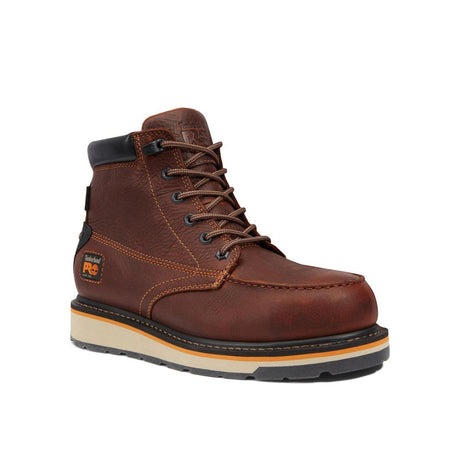 Timberland Pro Gridworks 6 Inch Alloy-Toe Waterproof Work Boot Brown Medial View