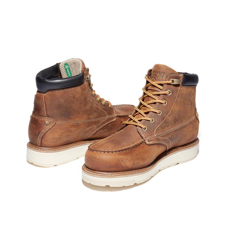 Timberland Pro Gridworks Unisex 6 Inch Soft-Toe Waterproof Boot Heel-Back View