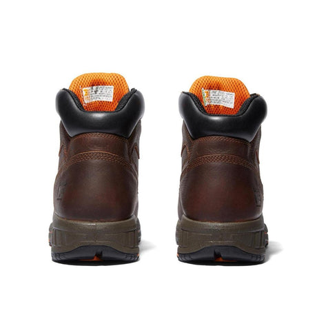 Timberland Pro Helix HD 6 Inch Composite Toe Met Guard Work Boot Brown Heel-Back View