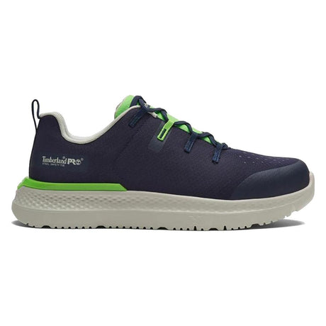 Timberland Pro Intercept Steel-Toe Oxford Work Shoe Blue Profile View