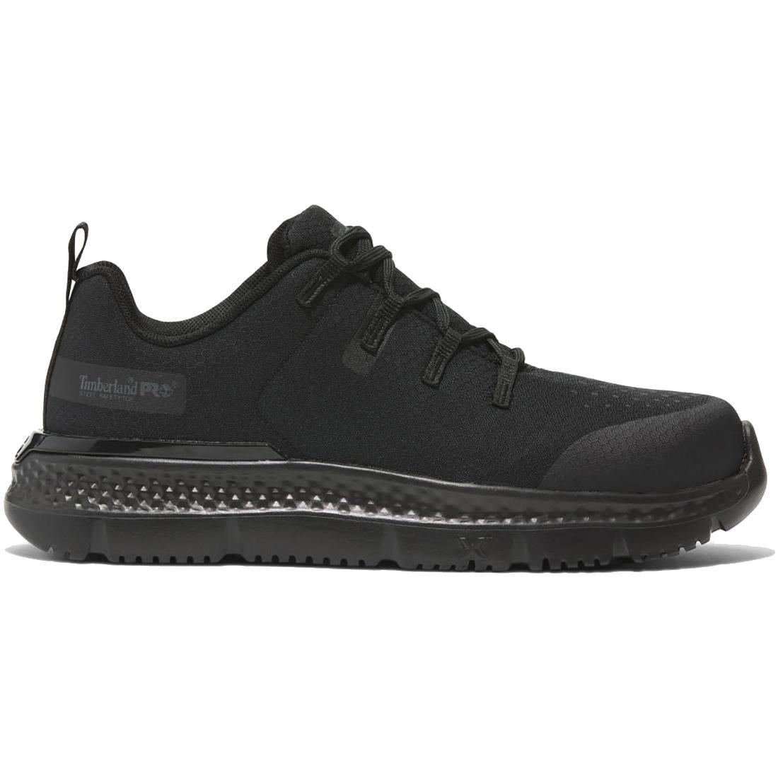 Timberland Pro Women's Intercept Steel-Toe Oxford Work Shoe Black Profile View