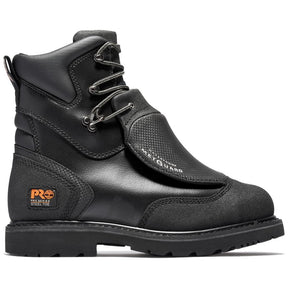 Timberland Pro Met Guard 8 Inch Steel-Toe Waterproof Work Boot Black Profile View