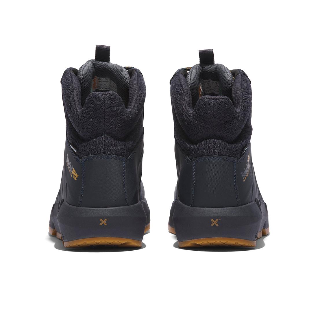 Timberland Pro Morphix 6In Waterproof Composite-Toe Work Boot Grey Heel-Back View