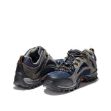 Timberland Pro Mudsill Steel-Toe Work Shoe Blue Heel-Back View