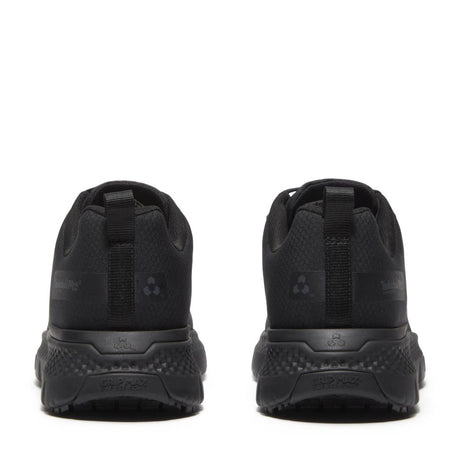 Timberland Pro Power Shift Slip Resistant Shoes – Black Ripstop Heel-Back View
