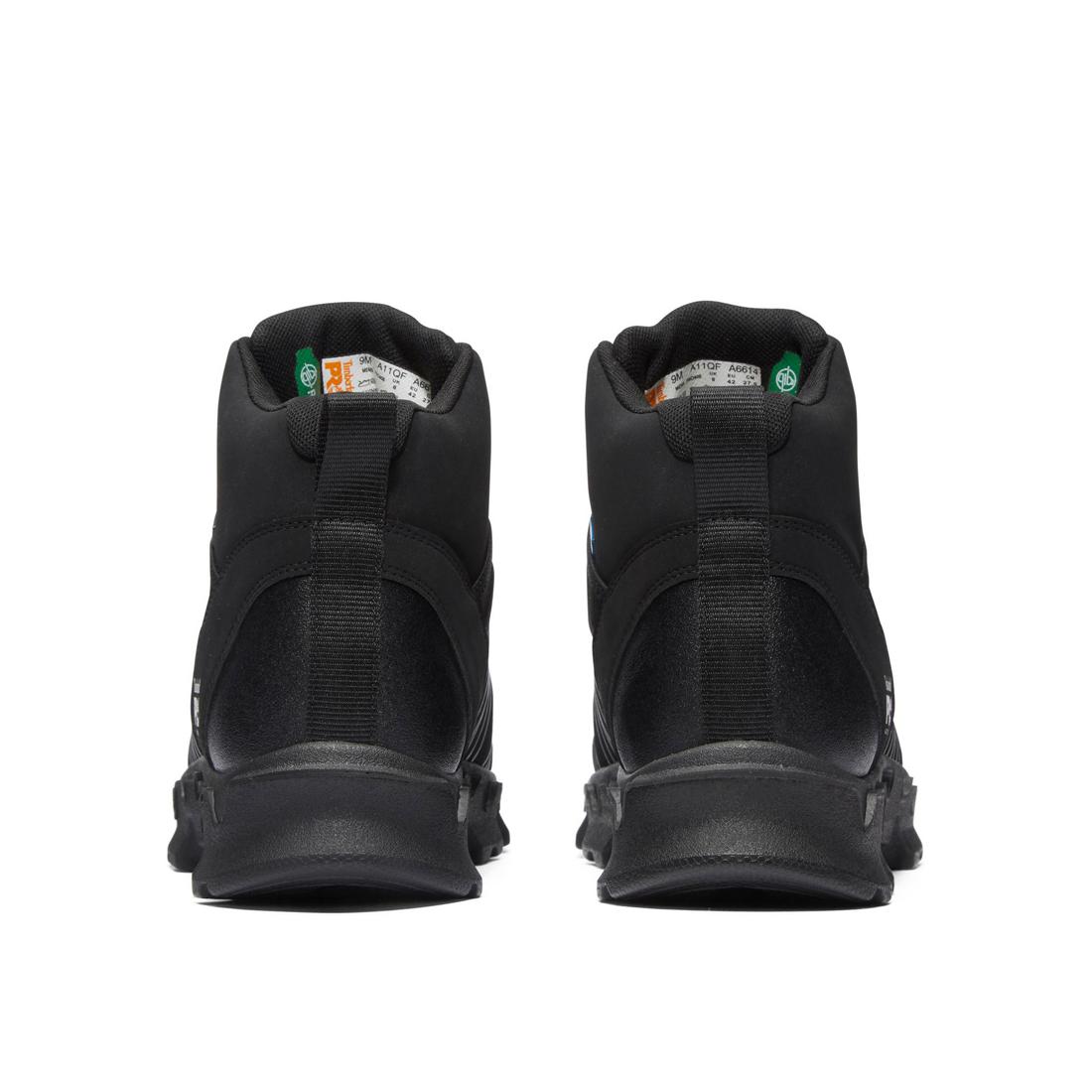 Timberland Pro Powertrain Alloy-Toe Work Boot Black Heel-Back View