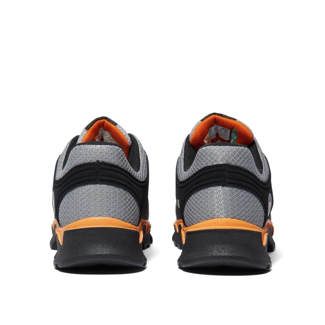 Timberland Pro Powertrain Sport Alloy-Toe Work Shoe Orange Heel-Back View