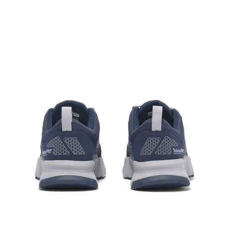 Timberland Pro Powertrain Ev Composite-Toe Work Shoe Blue Heel-Back View