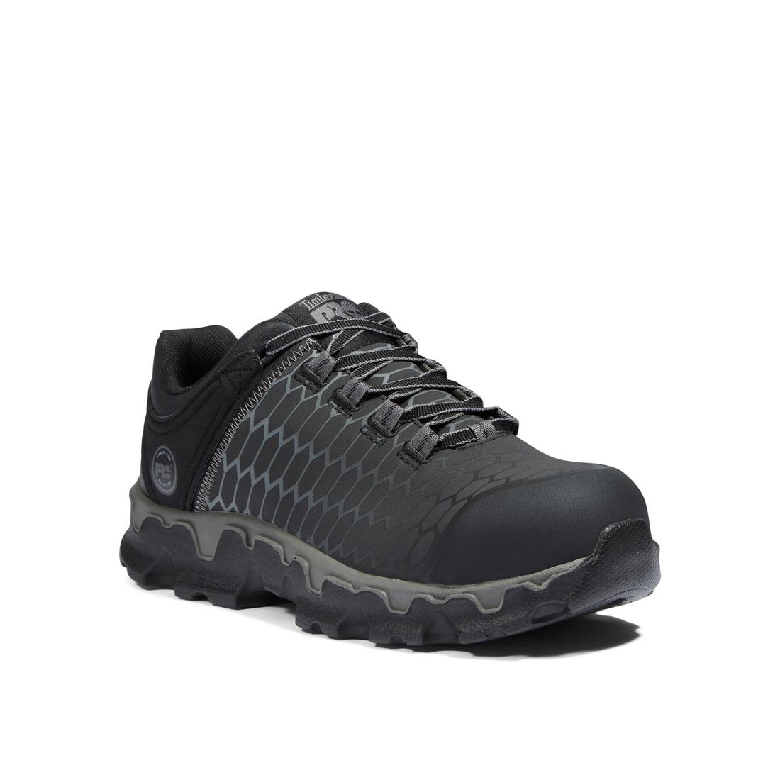Timberland Pro Women's Powertrain Sport Alloy Toe Work Shoe Black Medial View