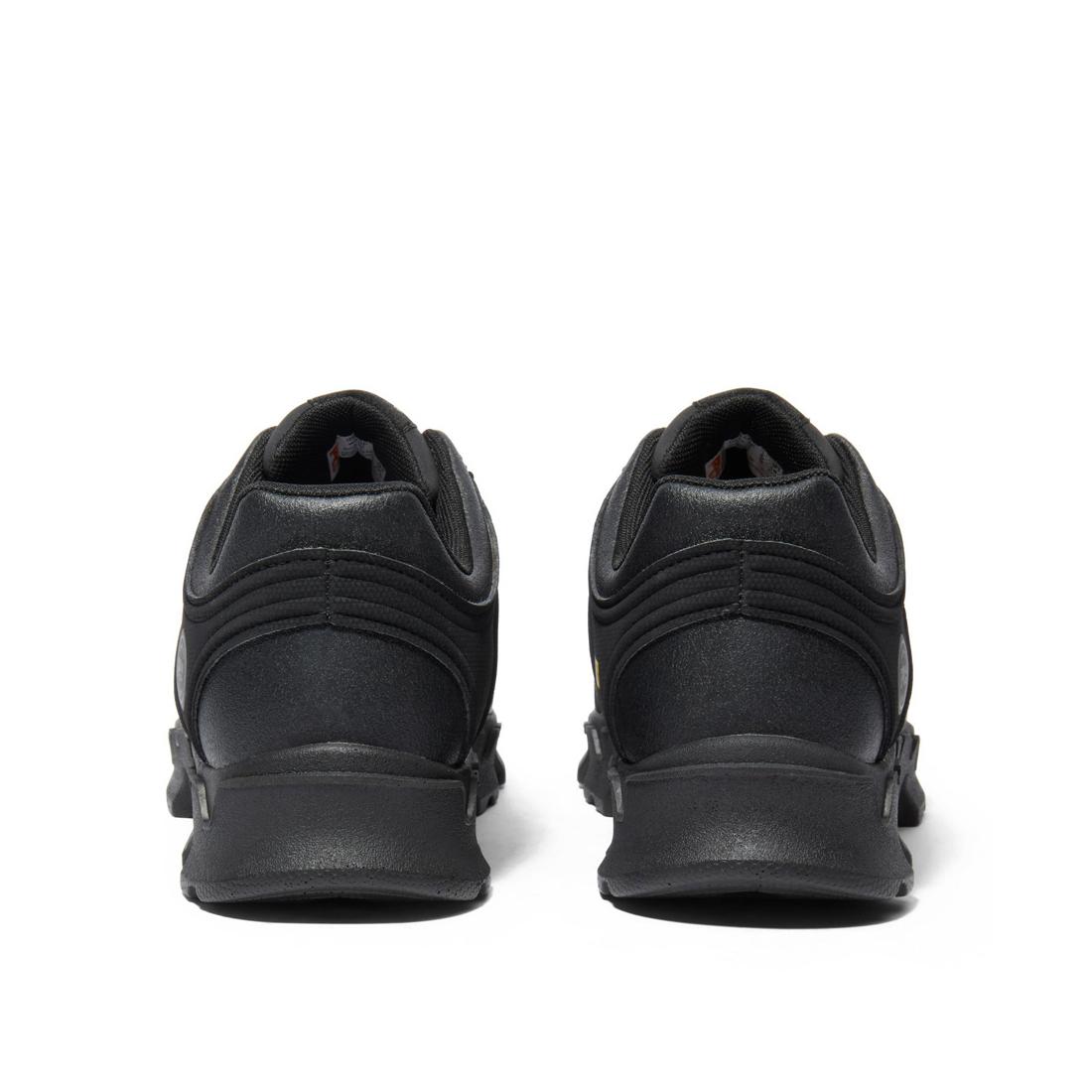 Timberland Pro Powertrain Sport Alloy-Toe Work Shoe Black Heel-Back View