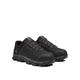 Timberland Pro Powertrain Sport Alloy-Toe Work Shoe Black/Grey Angled View