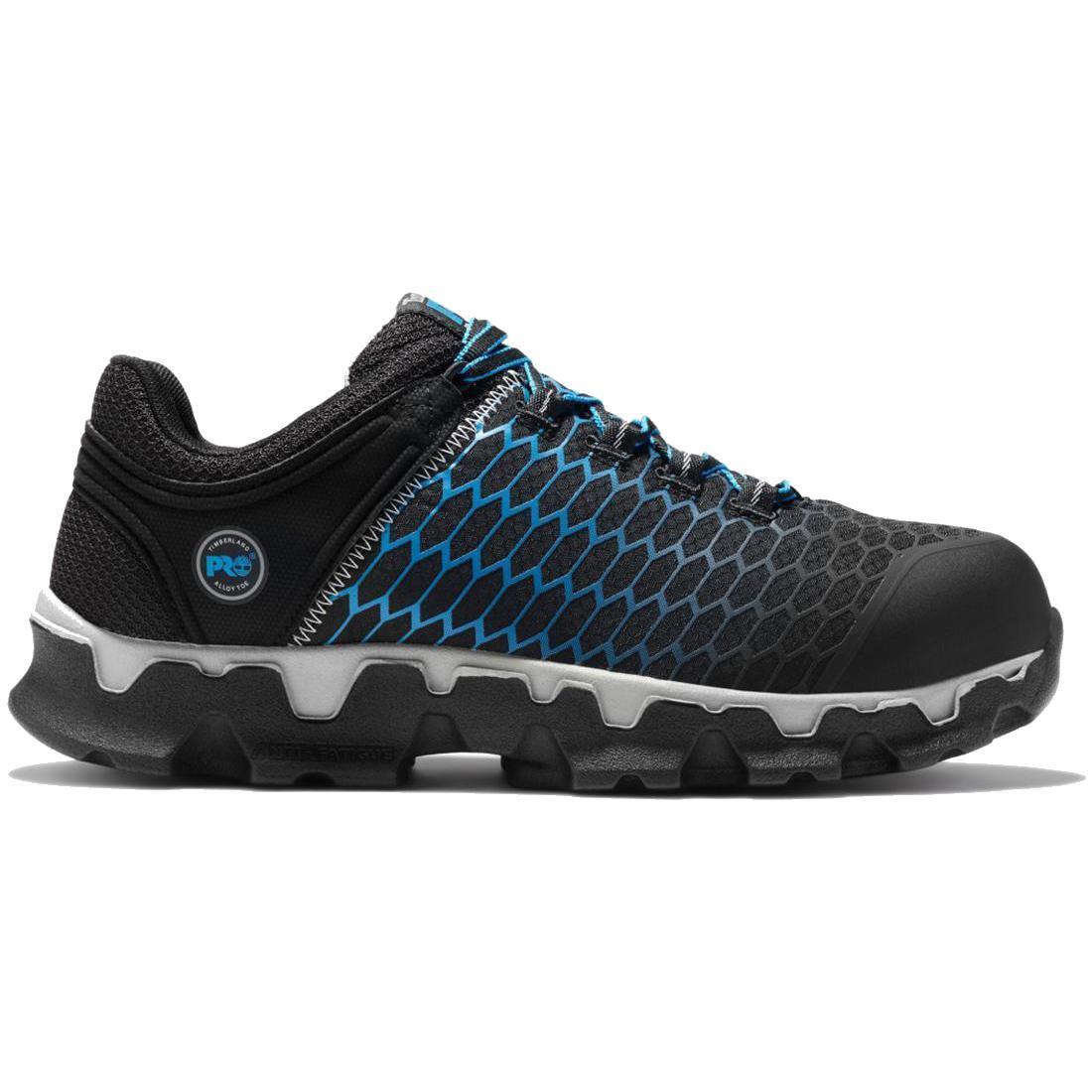 Timberland Pro Powertrain Sport Men's Alloy-Toe Work Shoe Blue Profile View
