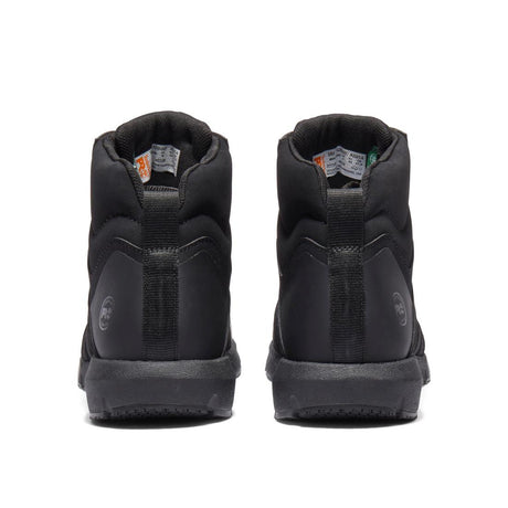 Timberland Pro Radius Composite-Toe Work Boot Black Heel-Back View