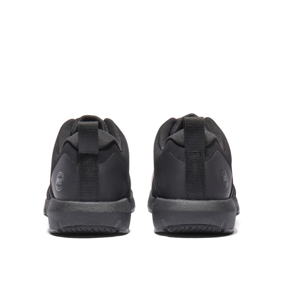 Timberland Pro Radius EH Composite-Toe Work Shoe Black Heel-Back View