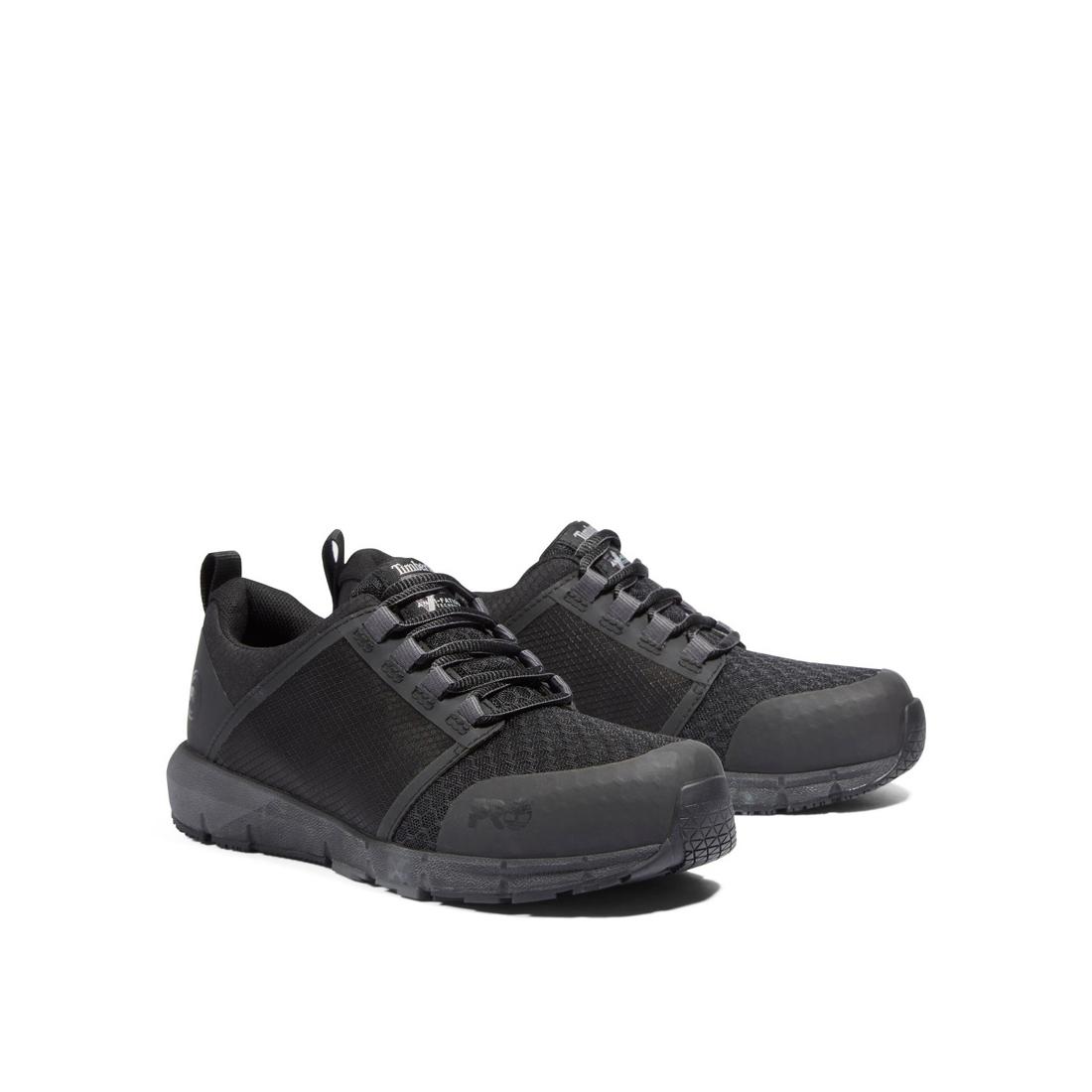 Timberland Pro Women's Radius Composite-Toe Work Shoe Black Angled View