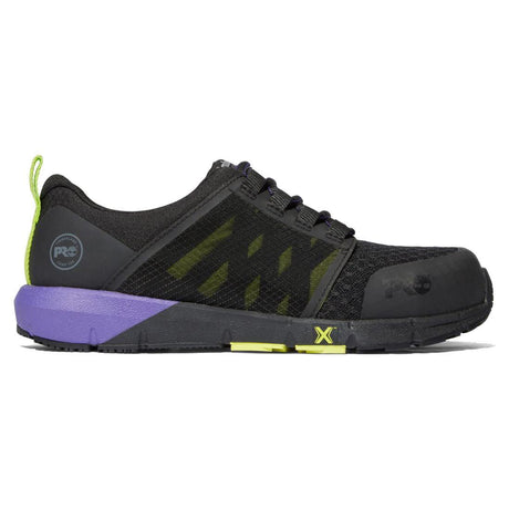 Timberland Pro Women's Radius Composite-Toe Work Shoe Black/Purple Profile View