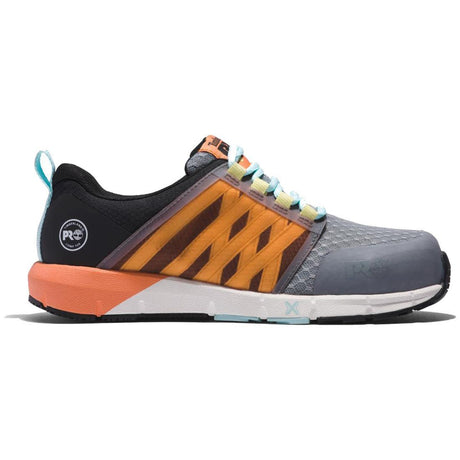 Timberland Pro Women's Radius Composite-Toe Work Shoe Grey/Orange Profile View