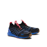 Timberland Pro Women's Radius Knit Composite-Toe Work Shoe Black/Blue Angled View
