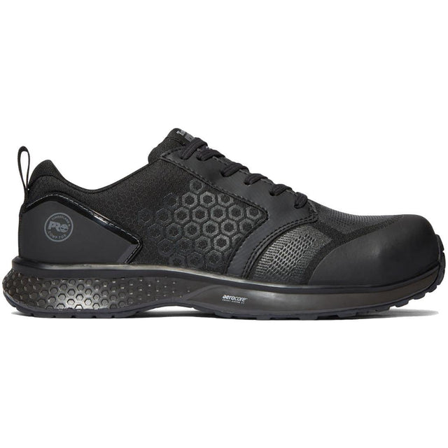 Timberland Pro Reaxion Composite-Toe Work Shoe Black Profile View