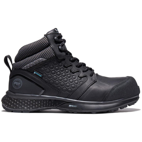 Timberland Pro Women's Reaxion Composite-Toe Waterproof Work Boot Black Profile View