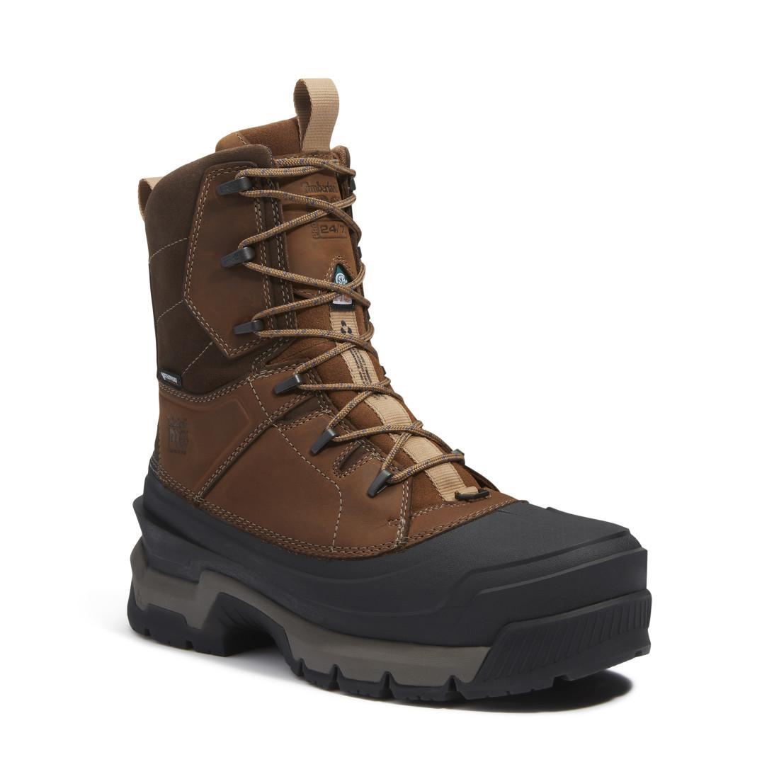 Timberland Pro Siberian Waterproof Composite Toe Work Boots Brown Medial View