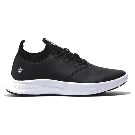 Timberland Pro Women's Solace Max Soft-Toe Slip-On Shoe Black/White Profile View