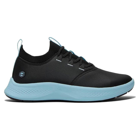 Timberland Pro Women's Solace Max Soft-Toe Slip-On Shoe Black/Blue Profile View