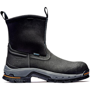 Steel Toes b2b - Stockdale Alloy-Toe Waterproof Pull-On Work Boot Black Profile View