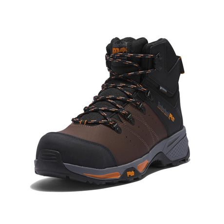 Timberland Pro Switchback 6 Inch Composite-Toe Waterproof Work Boot Brown Detail View