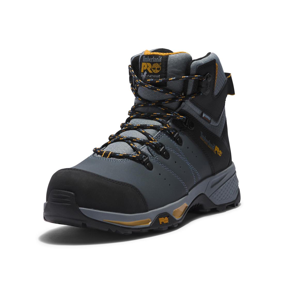 Timberland Pro Switchback 6 Inch Composite-Toe Waterproof Work Boot Gray Detail View