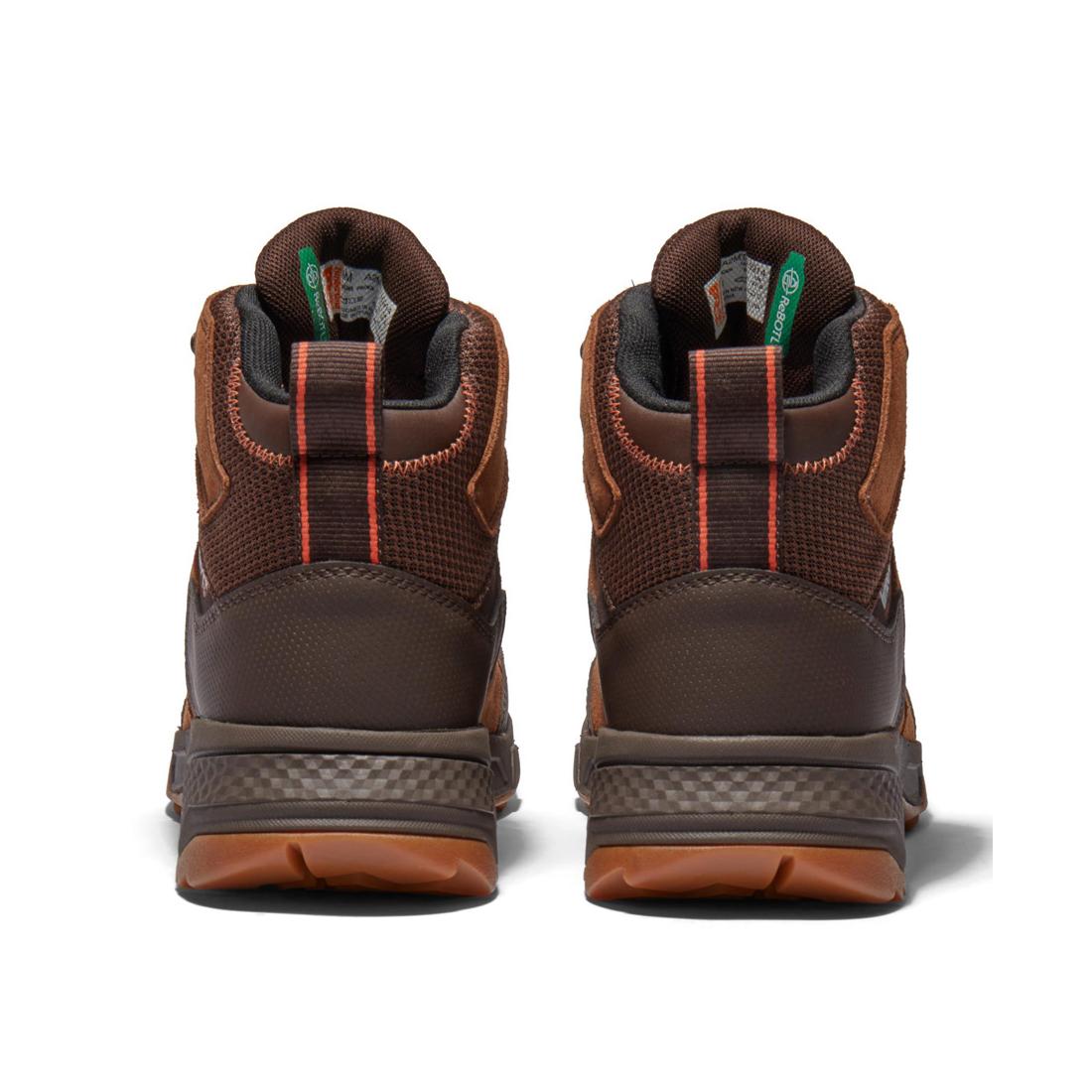 Timberland Pro Switchback LT 6 Inch Steel-Toe Work Boot Brown Heel-Back View