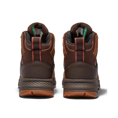 Timberland Pro Switchback LT 6 Inch Steel-Toe Work Boot Brown Heel-Back View