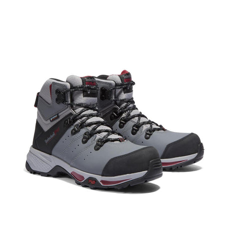 Timberland Pro Women's Switchback Composite-Toe Work Boot Grey Angled View